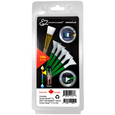 Visible Dust EZ Cleaning Kit Plus - 1.15ml Smear Away Sensor Brush and 5 Green Swabs (1.0x)