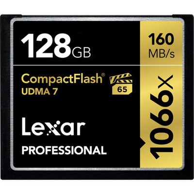 Lexar 128GB 1066x (160MB/Sec) Professional UDMA 7 Compact Flash