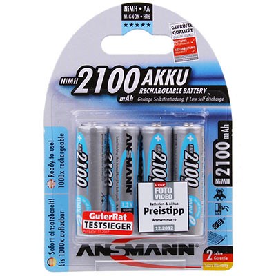 Ansmann 4 x AA 2100mAh-Max e Batteries