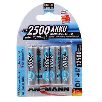 Ansmann 4 x AA 2500mAh-Max e Batteries