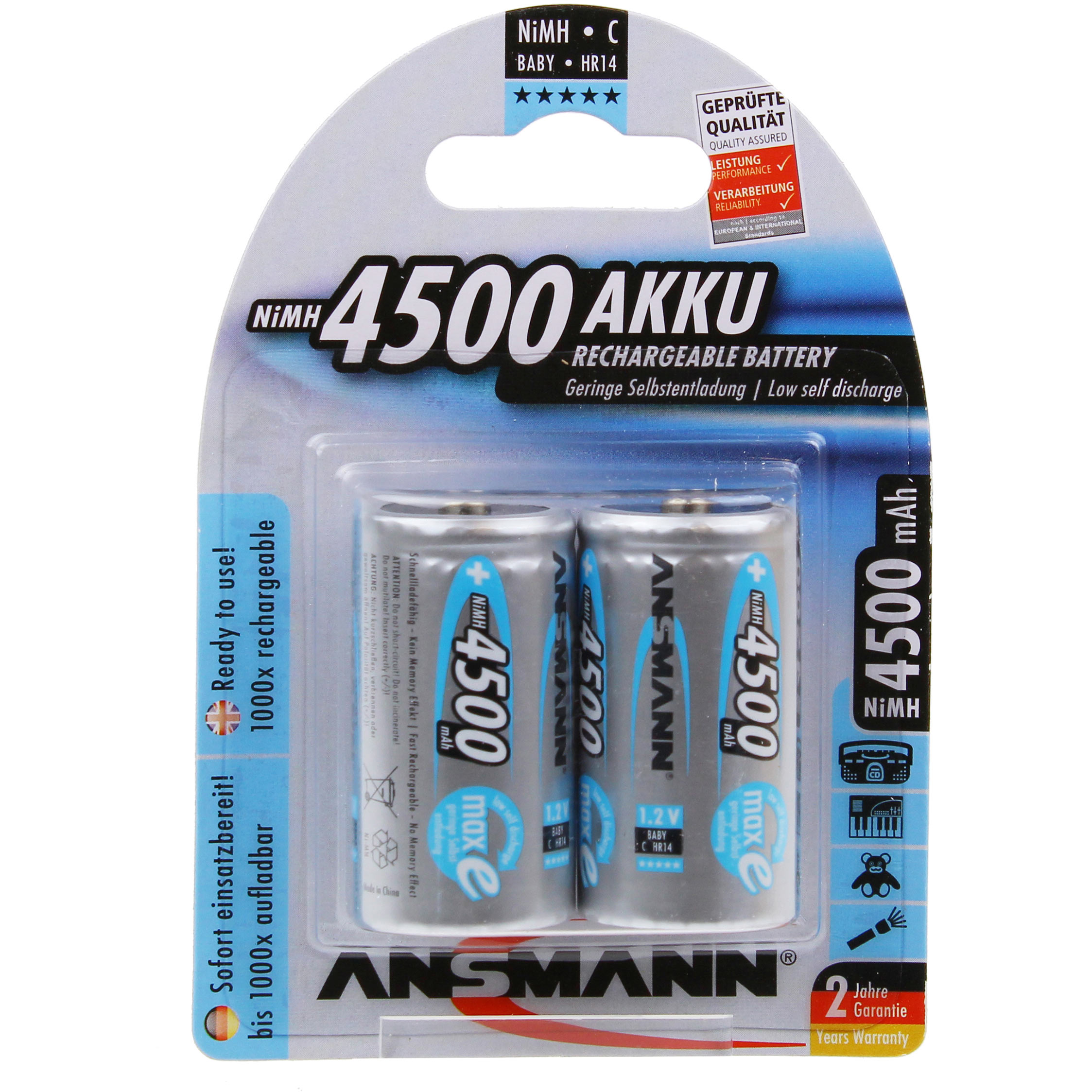Image of Ansmann 2 x C 4500mAh-Max e Batteries