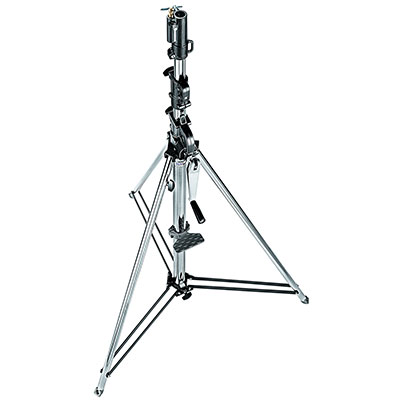 Manfrotto 087NWB Wind-Up Light Stand with Safety Release Cable – Black