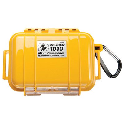 Peli 1010 Microcase Yellow with Black Liner