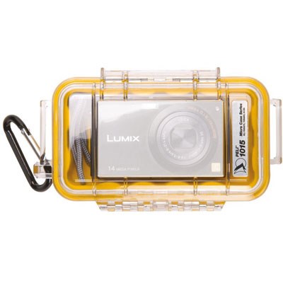 Peli 1015 Microcase Clear with Yellow Liner