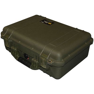 Peli 1500 Case with Dividers - OD Green