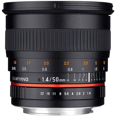 Samyang 50mm f1.4 AS UMC Lens - Nikon AE Fit