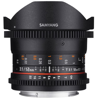 Samyang 12mm T3.1 ED AS NCS Fisheye VDSLR Lens – Canon Fit