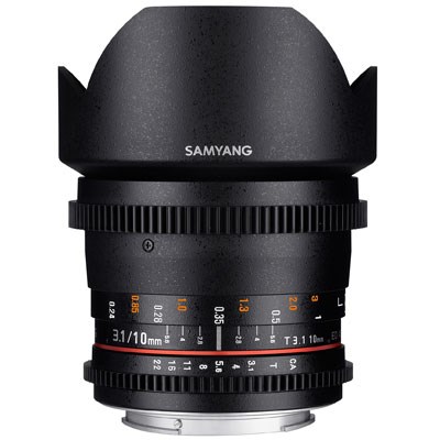 Samyang 10mm T3.1 ED AS NCS CS II VDSLR Lens - Nikon Fit