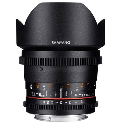 Samyang 10mm T3.1 ED AS NCS CS II VDSLR Lens - Canon Fit