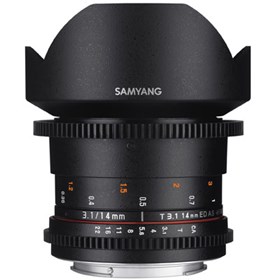 Samyang 14mm T3.1 ED AS IF UMC II VDSLR Lens - Canon Fit