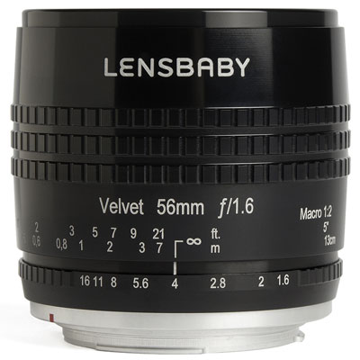 Lensbaby Velvet 56mm f1.6 Lens – Canon Fit – Black
