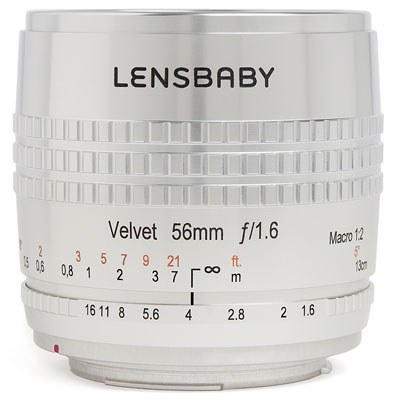 Lensbaby Velvet 56mm f1.6 Lens – Canon Fit – Silver Edition