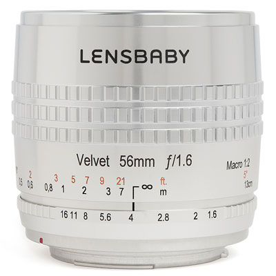 Lensbaby Velvet 56mm f1.6 Lens – Nikon Fit – Silver Edition
