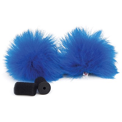 Rycote Blue Lavalier Windjammer - pair