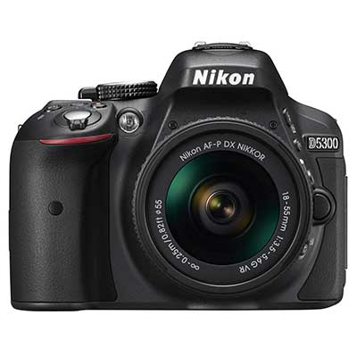 Nikon D5300 Digital SLR with 18-55mm AF-P VR Lens – Black