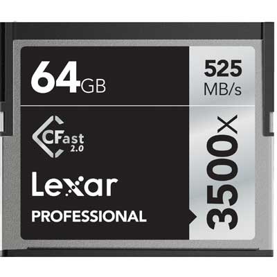 Lexar 64GB 3500x (525MB/Sec) Professional CFast 2.0 Card