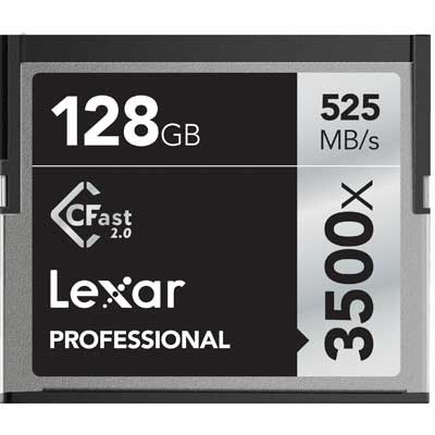 Lexar 128GB 3500x (525MB/Sec) Professional CFast 2.0 Card