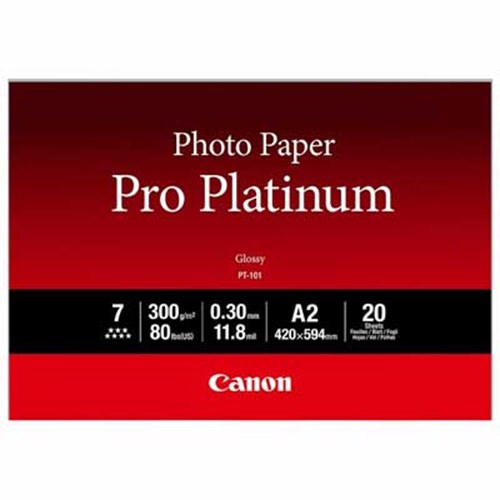 Canon PT101 Pro Platinum A2 Paper - 20 Sheets