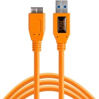 TetherTools TetherPro USB 3.0 SuperSpeed Male to Micro-B - 4.6m - High-Visibility Orange