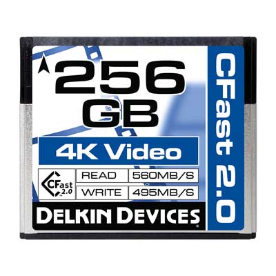 Image of Delkin 256GB (560MB/Sec) Cinema CFast 2.0 Card