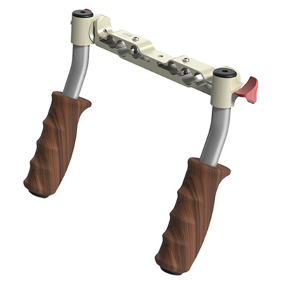 Vocas Wooden Handgrip Kit Incl. Two Wooden Handgrips + 19mm/15mm Combi Bracket