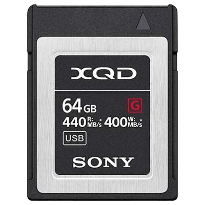 Sony 64GB XQD Flash Memory Card - G Series (Read 440MB/s and Write 400MB/s)