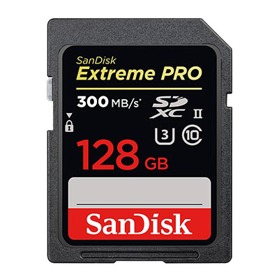 SanDisk 128GB Extreme Pro 300MB/s UHS-II SDXC Card