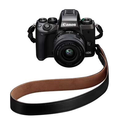 Canon EM-E2 Black Leather Neck Strap for the EOS M5