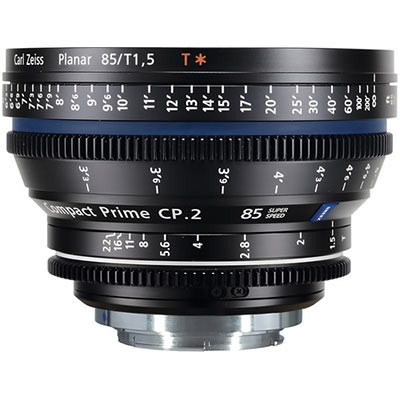 Zeiss 85mm T1.5 CP.2 Cine Prime T* Lens – Canon EF Mount (Metric/Super Speed)