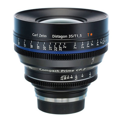 Zeiss 35mm T1.5 CP.2 Cine Prime T* Lens – Sony E Mount (Metric / Super Speed)