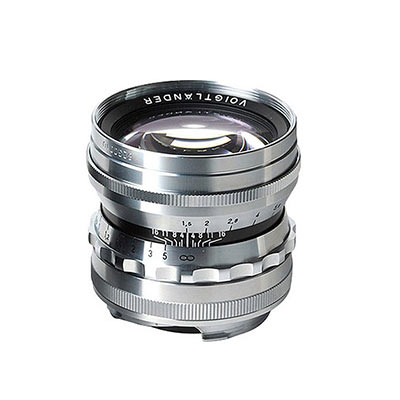 Voigtlander 50mm f1.5 VM ASPH Vintage Line Nokton Silver Lens
