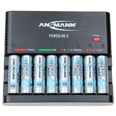 Ansmann Powerline 8 with 8x AA 2500mAh batteries