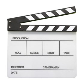 Acrylic Clapperboard with Black and White Sticks