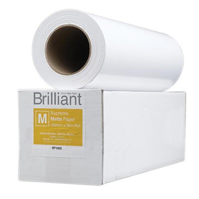 Brilliant Supreme Inkjet Paper Matte 17inch x 100ft Roll