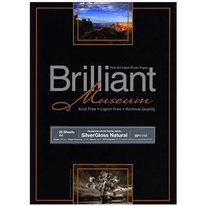 Brilliant Museum Inkjet Paper SilverGloss Natural A3 25 sheets