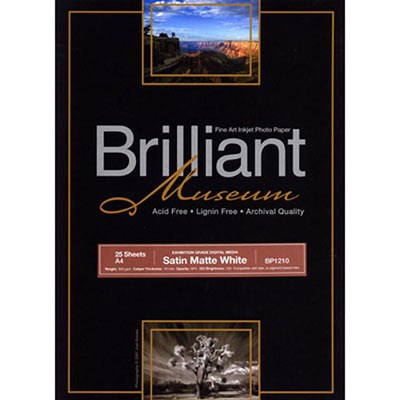 Brilliant Museum Inkjet Paper - Satin Matte White A4 25 sheets - 300gsm