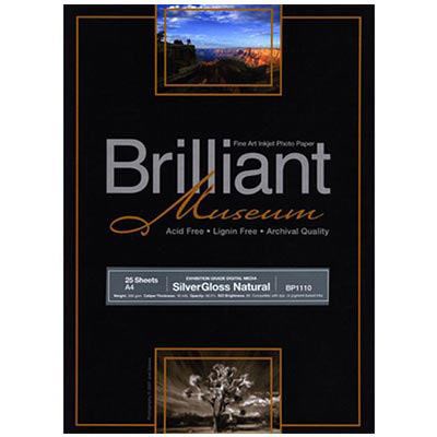 Brilliant Museum Inkjet Paper - SilverGloss Natural A4 25 Sheets