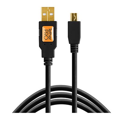 TetherTools CU5450 TetherPro USB 2.0 Male to Mini-B 5pin 15ft (4.6m) Cable