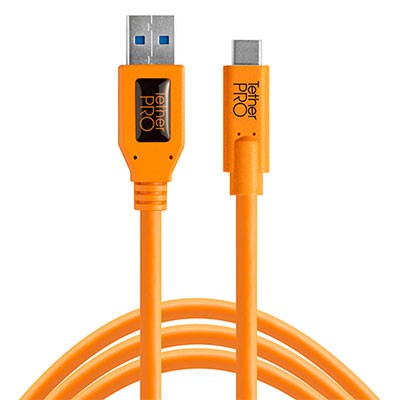 TetherTools TetherPro USB 3.0 to USB-C 15ft (4.6m) CUC3215-ORG