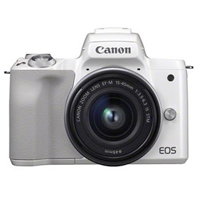 Canon EOS M50 Digital Camera with 15-45mm Lens - White