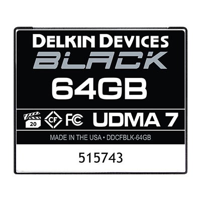 Delkin BLACK 64GB UDMA 7 160MB/s Compact Flash Card