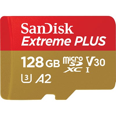 Sandisk 128GB Extreme PLUS 170MB/Sec microSDXC +  SD Adapter