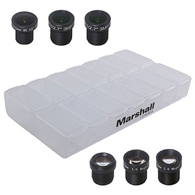 Marshall 2.3mm, 2.8mm, 6mm, 8mm, 12mm + 16mm Lens Pack with Multi Lens Case