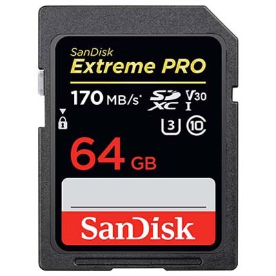 SanDisk 64GB Extreme PRO 170MB/Sec UHS-I SDXC Card
