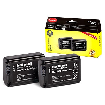 Hahnel HL-XW50 Battery (Sony NP-FW50) - Twin Pack