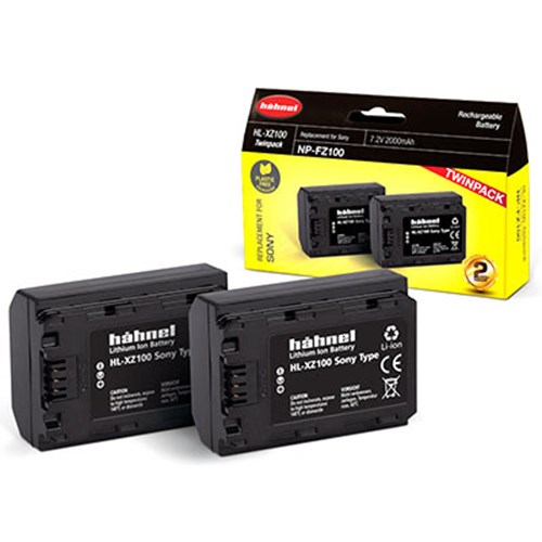 Used Hahnel HL-XZ100 Battery (Sony NP-FZ100) - Twin Pack