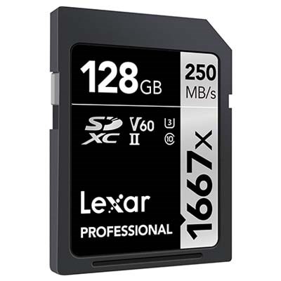 Lexar 128GB 1667x (250MB/Sec) Professional UHS-II SDXC Card
