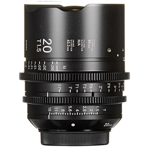 Sigma Cine 20mm T1.5 FF Lens Fully Luminous - Canon Mount