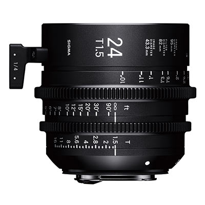 Sigma Cine 24mm T1.5 FF Lens Fully Luminous - PL Mount