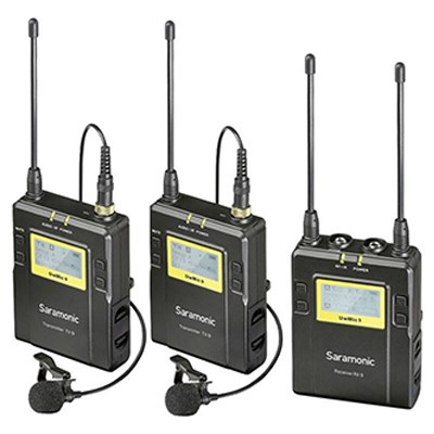Saramonic UwMic9 TX9+TX9+RX9 UHF Wireless Mic Lav Sys